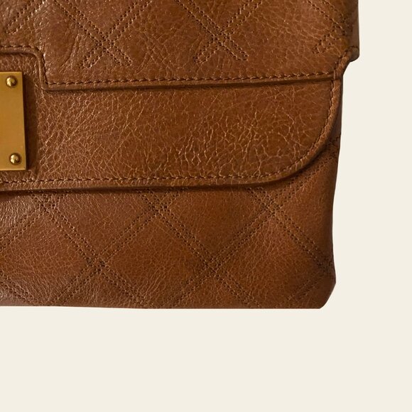 Marc Jacobs Quilted Brown Envelope Clutch Bag - Picture 9 of 10